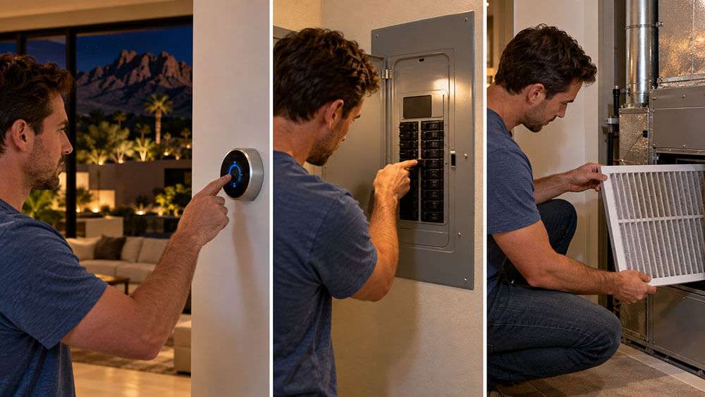 Emergency HVAC technician providing nighttime AC repair in Paradise Valley AZ